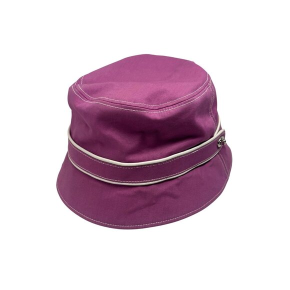 Vtg Y2K Coach Fuchsia Bucket Hat | Barbiecore Dopamine Indie Sleaze Retro Grunge - Picture 2 of 13